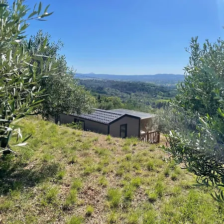 キャンプ場 Mobil-home En Pleine Nature A 3 Mins Du Du Salagou Avec Vue Panoramique Lacoste
