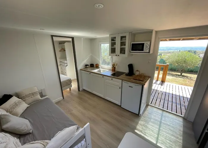 Mobil-home En Pleine Nature A 3 Mins Du Du Salagou Avec Vue Panoramique * Lacoste