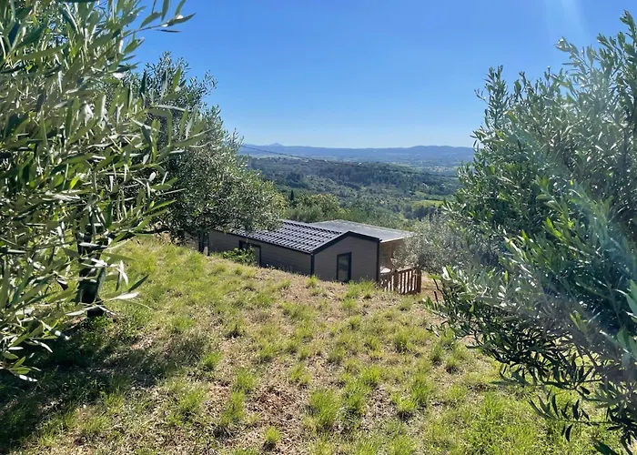 キャンプ場 Mobil-home En Pleine Nature A 3 Mins Du Du Salagou Avec Vue Panoramique Lacoste